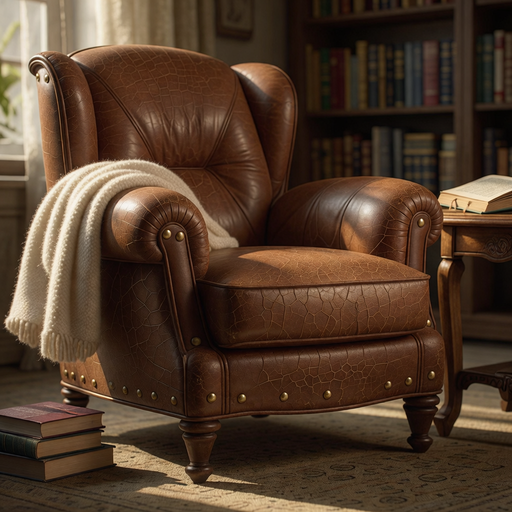 Armchair with books