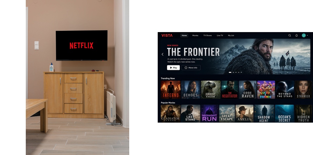 Living room and streaming interface references